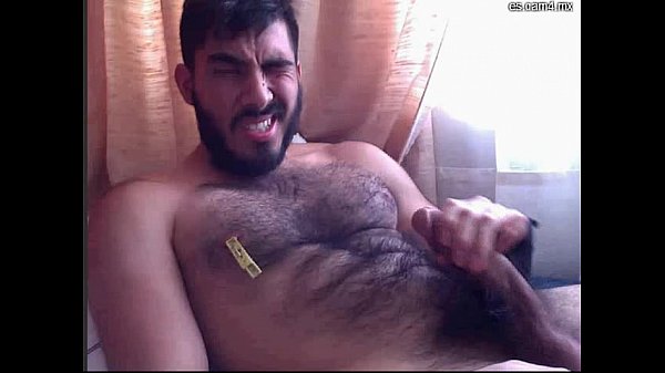Cineabhot: Mexican muscular wolf cum on face Jackal cums on his face and beard