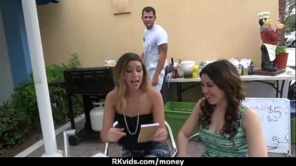 Amateur girl accepts cash for sex from stranger 22