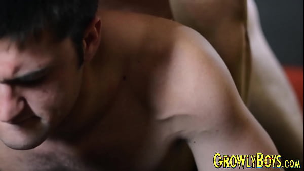 pins his lover down and fucks his tight butt hole hard