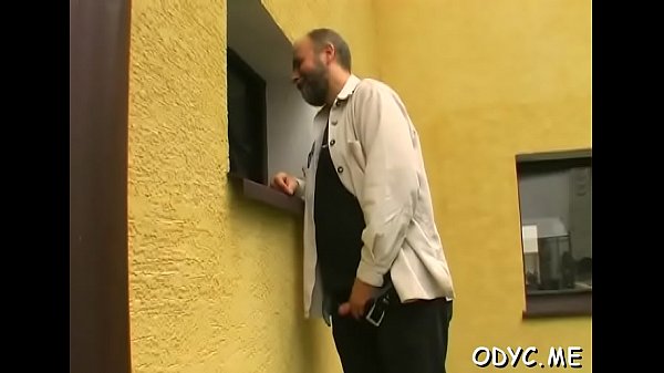 Young whore makes old chap happy