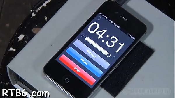 Tormenting babe'_s messy cleft with toy