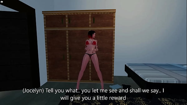 Step-Sister Jocelyn has heard her Step-Bro has a big cock