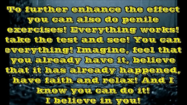 Augmentez votre pénis dans n'importe quelle taille (gémissements et bruit de pluie) - Faites des exercices péniens et prononcez les phrases mentionnées dans la vidéo !
