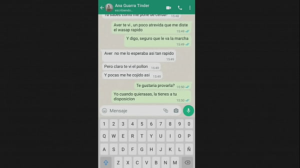 Hot chat by wasap with unfaithful tinder girl