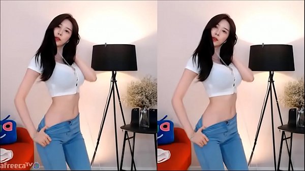 Korean girl dances with slim waist