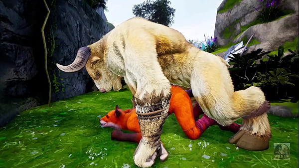 Minotaur fuck furry Foxy Girl and Tiger Girl in the rain - Wild Sin