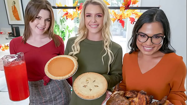 Blonde Teen and Her Friends Go After BBC at Thanksgiving Dinner