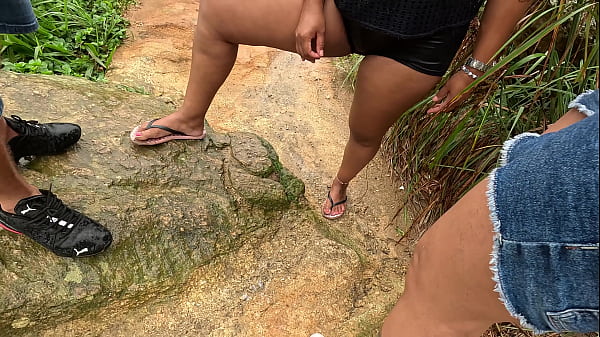 Menage in Public: Me Eating My Friend's Pussy While Nicoly Took the Guy's Milk