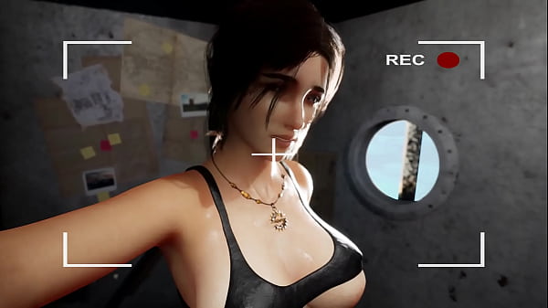 Lara montre son corps sexy sur un bateau devant la caméra. Animation de jeu hentai 3D