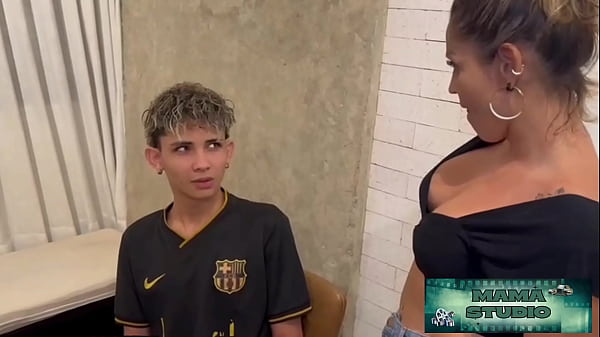 Mama Studio in: I fucked my naughty stepmother so she doesn't tell my dad that she caught me watching porn at dinner time