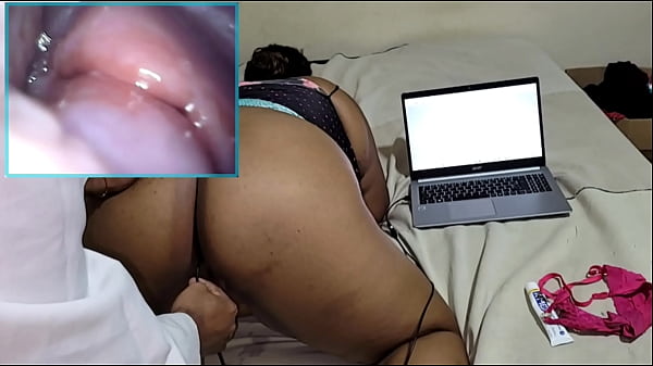 Shall we play doctor? Gynecologist uses camera inside patient's pussy and fucks her big pussy