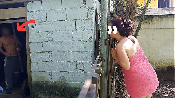 Shower doesn't work, married woman asks farm caretaker for help using just a towel and pays with sex