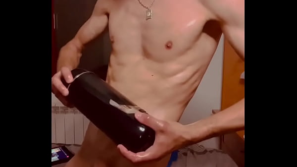 Bathed in oil and enjoying the toy