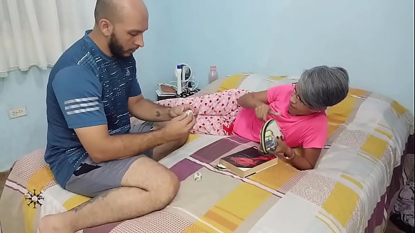 OOPS! Stepbrother games - porn in Spanish. They are naughty, they find a case in their parents'_ room and what they find is very funny.