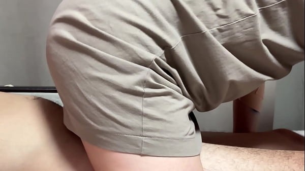 At night, my pregnant stepmom is bored without her husband and she does not ask permission to ride my cock