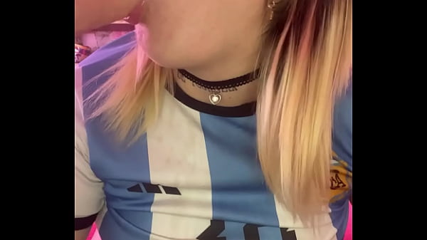 Argentina won and I celebrated with a shower of squirt with my dildos