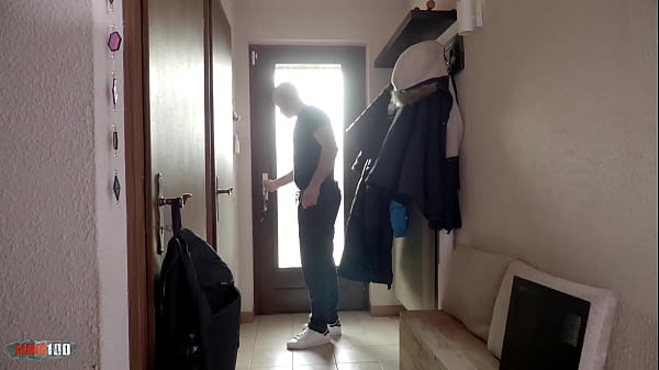 Stunning French MILF with big tits fucked on the sofa in school uniform by Terry and Matt