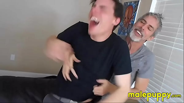 Richard got rubbed and tickles burglar Aiden Valentine on the ribs and his bare feet