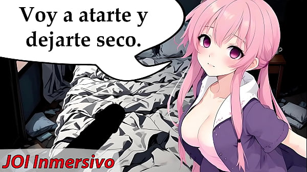 Extreme JOI, una loca te ata y te folla sin parar. Rol hentai con voz en español.