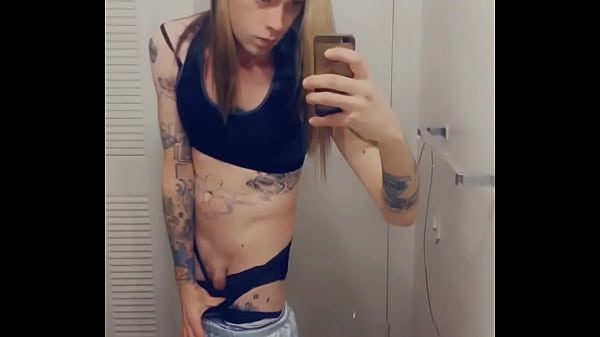 Hot Tranny Touching Her Clitty