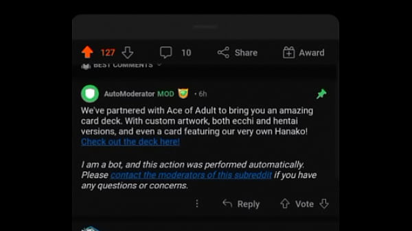 Scrolling through reddit