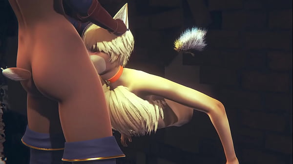 Furry Yaoi Hentai - Young Fox suck two futanari dick until they cum in his mouth - Sissy crossdress Japanese Asian Manga Anime Film Game Porn Gay