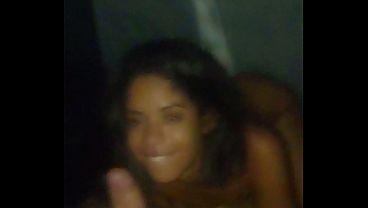 I caught the hot girl at the camp and came inside her pussy